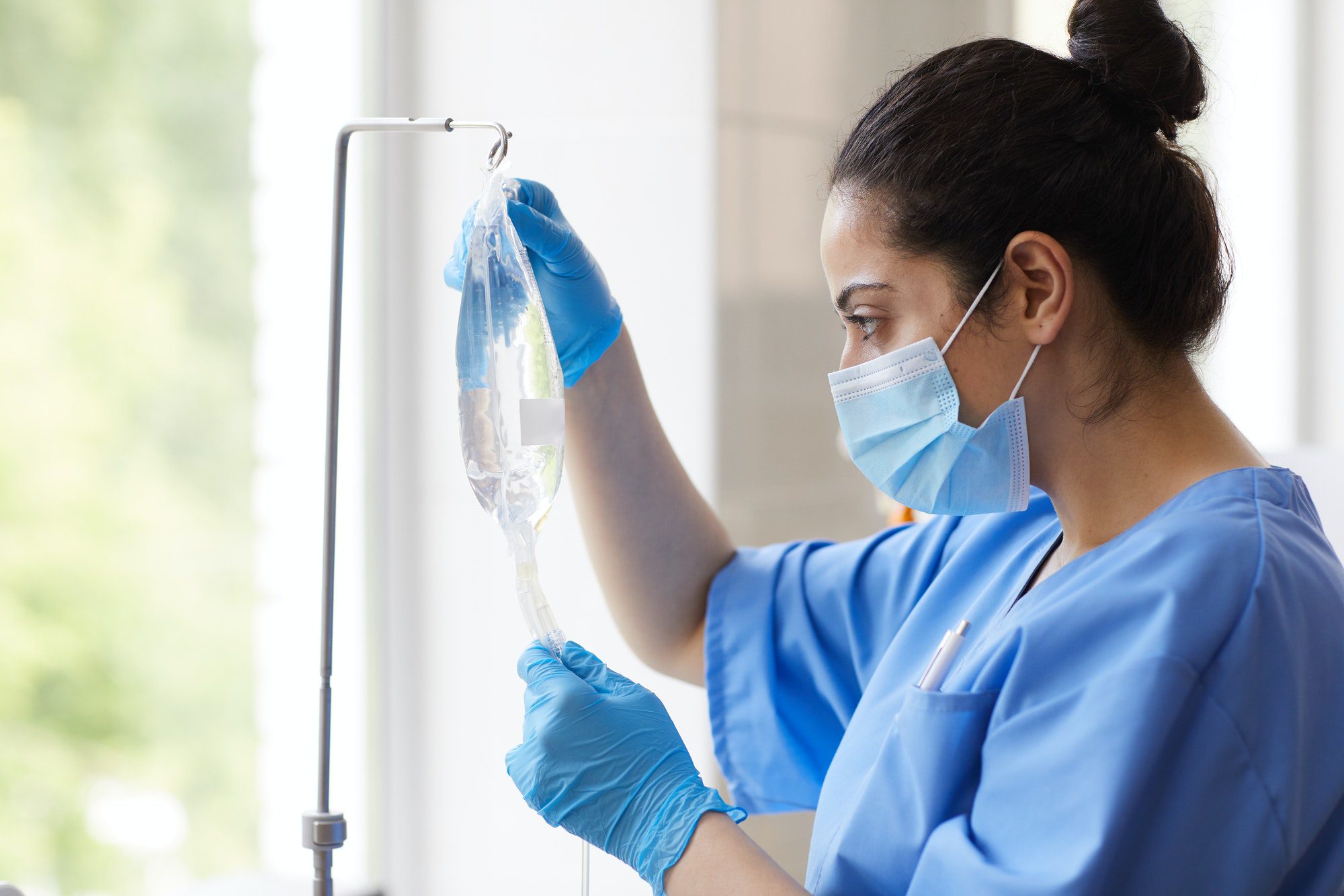 Nurse preparing dropper