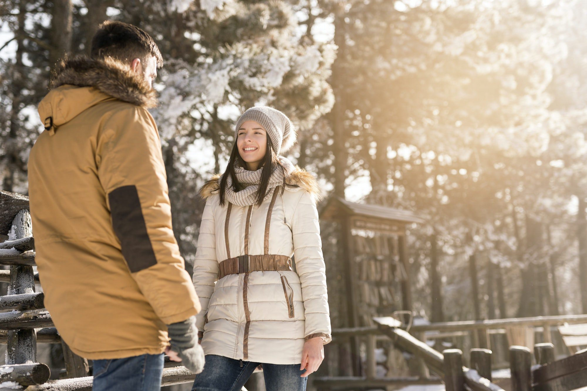 Couple on a winter vacation